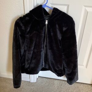 A&F medium black hooded jacket, new with tags